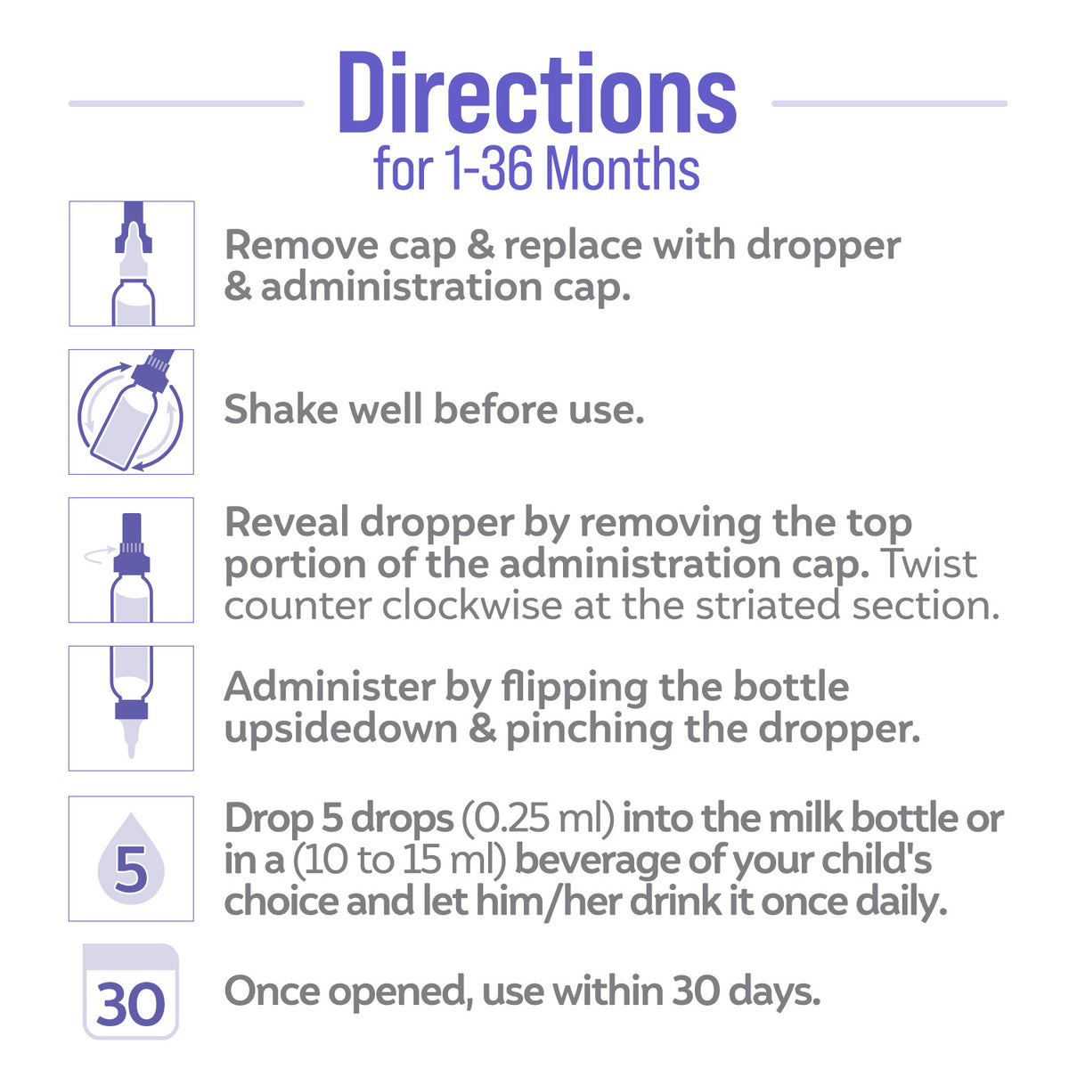 Culturelle Baby Calm + Colic product directions