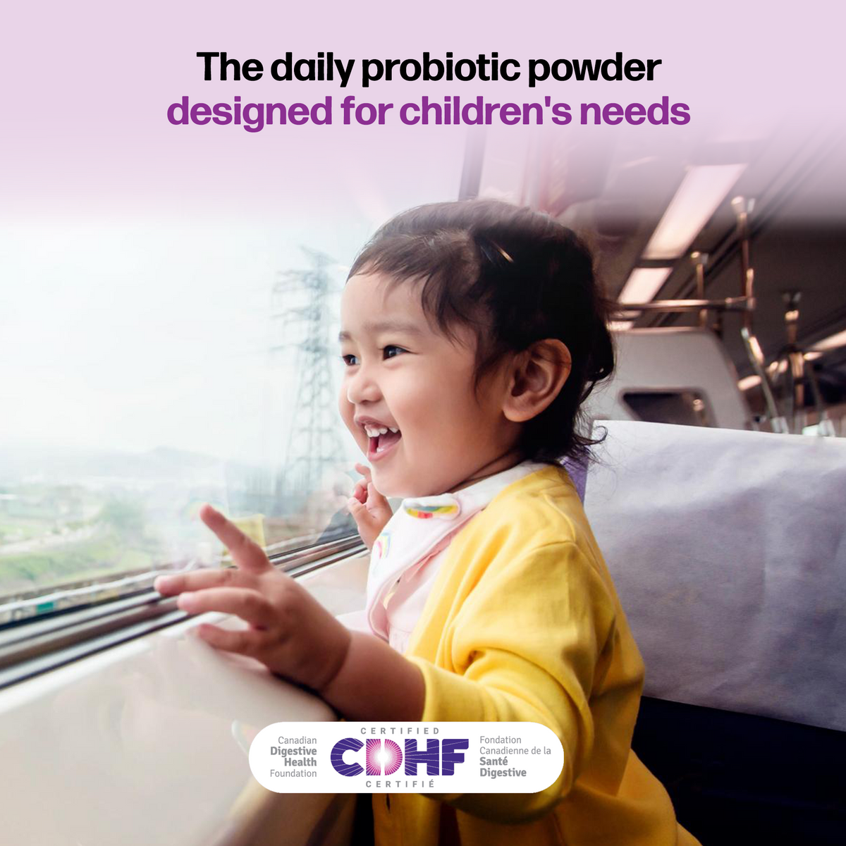 The daily probiotic powder designed for children's needs