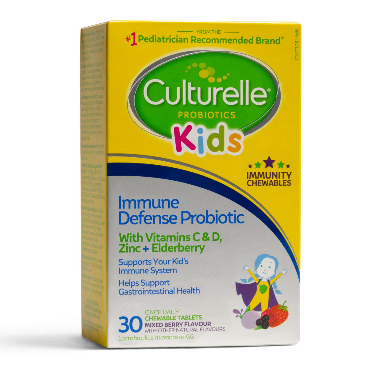 Culturelle Kids Immune Defense Probiotic chewables packaging front