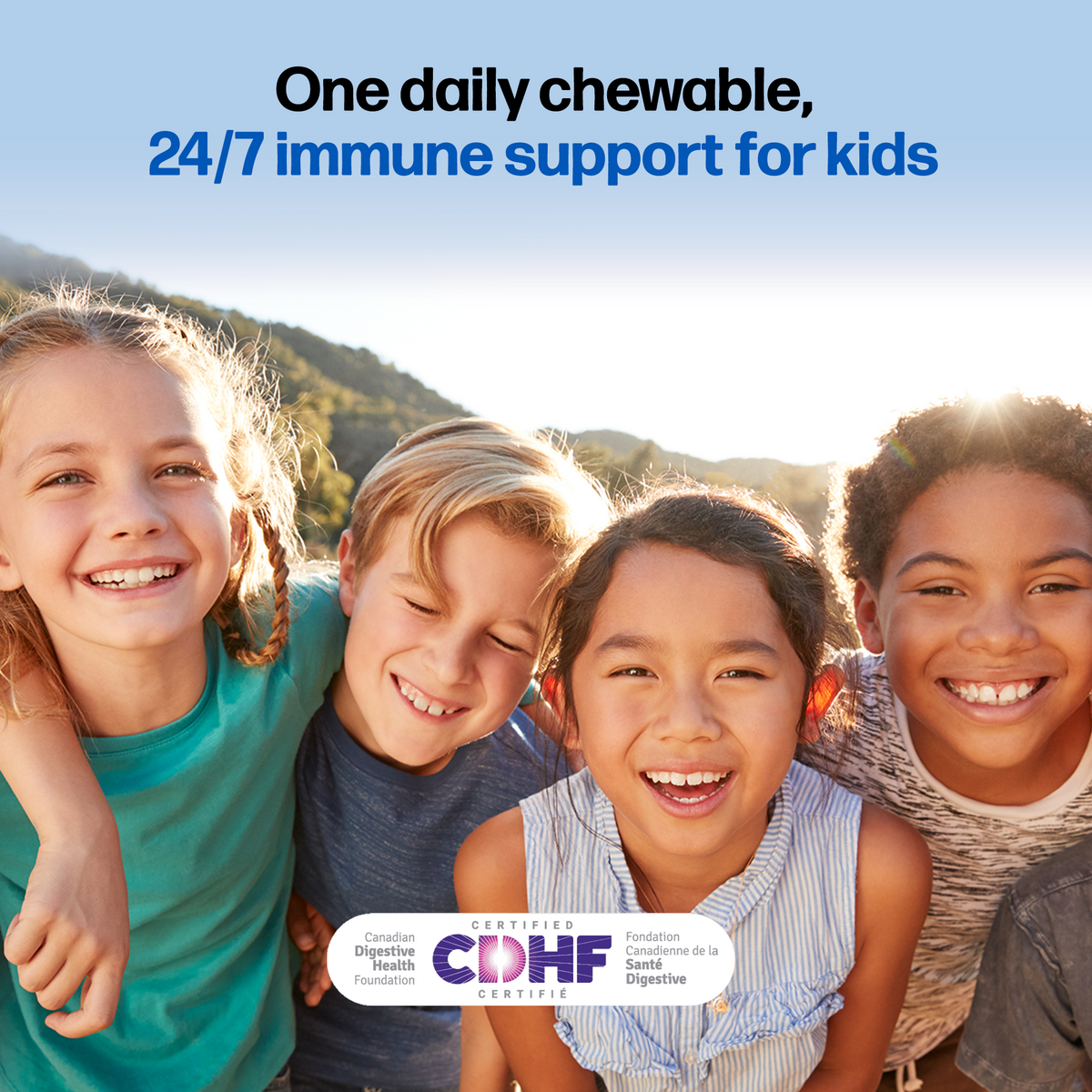 One daily chewable, 24/7 immune support for kids